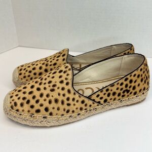 Sam Edelman Womens Kesia Genuine Calf Hair Slip On Espradille Flats Sz 9.5 XLNT!